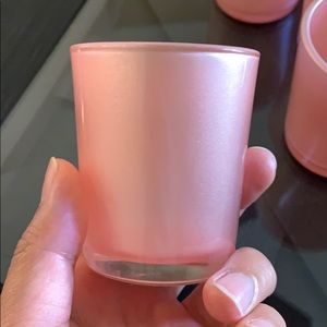 6pcs Rose Gold Glass Votive Candle Holder
